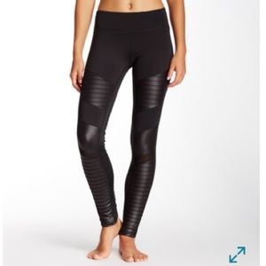 Electric Yoga Moto Motorcycle Leggings Black Sz XS